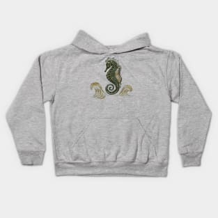 Wonderful elegant fantasy seahorse Kids Hoodie